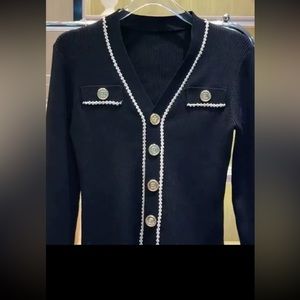 Black long sleeve top